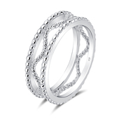 Twisted Shaped Silver Ring NSR-4096